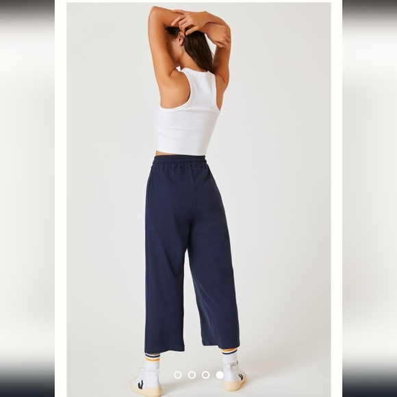 Sundry Bungee Wide-Leg Pant, Navy, Size 1 (XS) - Picture 4 of 11